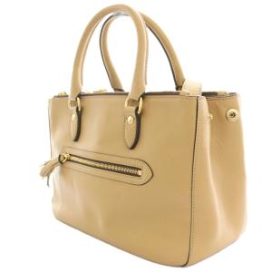 J&M DAVIDSON 2WAY ミニイングリッド ハンドバッグ ショルダーバッグ レザー ベージュ /HN