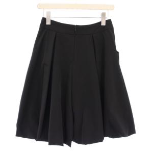 FOXEY NEW YORK ハーフパンツ バルーン タック 無地 ワンカラー 38 黒 ブラック /BB