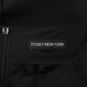 FOXEY NEW YORK ハーフパンツ バルーン タック 無地 ワンカラー 38 黒 ブラック /BB