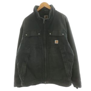 ジャケット ロゴ コットン アウター L 黒 ブラック /AN57