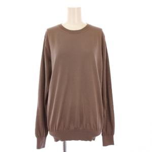 18G天竺ポリエステル×コットンウルトラ撥水クルーネック ニット セーター 長袖 ストレッチ 無地 3