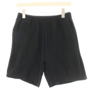 ショートパンツ ハーフパンツ イージー スウェット リブ切替 36 黒 ブラック 2231-CP52-062