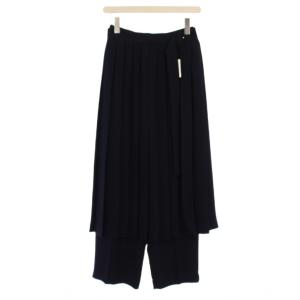 2点セット プリーツスカート ロング スラックスパンツ ジップフライ M 紺 /BM