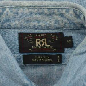 RRL 三ツ星タグ デニムシャツ 長袖 S 水色 ライトブルー /AN3