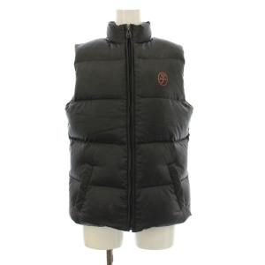 SPORT ダウンベスト ジップアップ ロゴ プリント 1 黒 ブラック 7688-1901 /KU