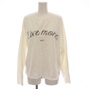 ビッグロングスリーブ Tシャツ カットソー ロンT 長袖 白 ホワイト /YM