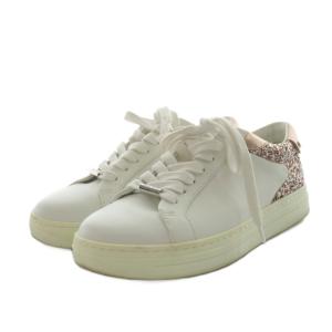 JIMMY CHOO スニーカー シューズ グリッター レザー 36 ピンク 白 ホワイト /AN12