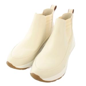 LANVIN en Bleu サイドゴアミッドカットスニーカー ショートブーツ 23.5cm ベージュ 2787 /TK