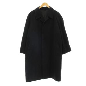studio ステンカラーコート ロング カシミヤ H50-26 黒 ブラック 7322620 /KU