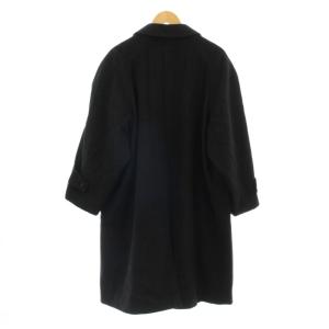 LANVIN studio ステンカラーコート ロング カシミヤ H50-26 黒 ブラック 7322620 /KU