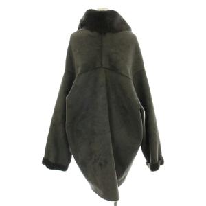 GALLARDAGALANTE NAVY フェイクムートンコート ボア ロング コート F グレー 0084330100 /G