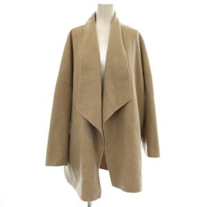 ショールカラー コート ドロップショルダー ウール混 F ベージュ 1002608A0002 /G