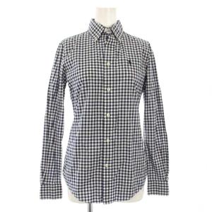シャツ SLIM FIT 長袖 ギンガムチェック柄 ポニー 刺繍 0 紺 211684075006 /TK