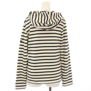 SAINT JAMES プルオーバーパーカー ボーダー柄 長袖 XS 白 紺 50240 /TK