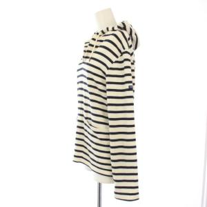 SAINT JAMES プルオーバーパーカー ボーダー柄 長袖 XS 白 紺 50240 /TK