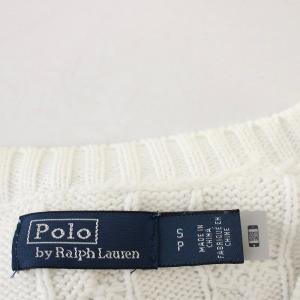 Polo by Ralph Lauren ニット ベスト コットン ノースリーブ S ホワイト 白 /G