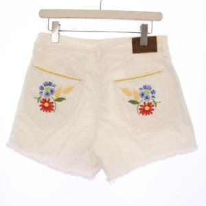 RRL ラルフローレン エンブロイダリー デニム ショートパンツ W29 ホワイト 282934839001 /TK