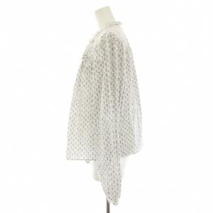 Polo by Ralph Lauren シャツ ブラウス 長袖 花柄 プリント フリル ギャザー リボン 4 白 ホワイト 03945310963