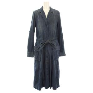 ラルフローレン デニムワンピース 長袖 ロング ベルト付き 3 ネイビー 282933720001 /TK