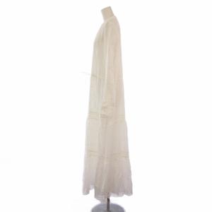 Polo by Ralph Lauren ワンピース ロング 長袖 スキッパーネック 総柄 刺繍 ペチコート付き 4 ホワイト 211935173001