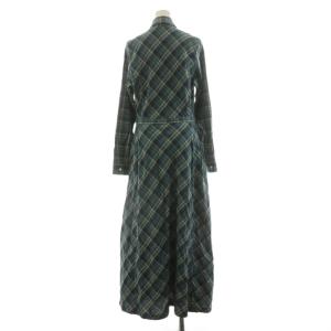 RRL ラップドレス ワンピース チェック柄 ブルー 282950265001