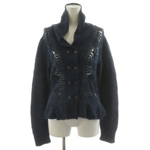 クロシェパネルド カーディガン 3 ネイビー 282950258001