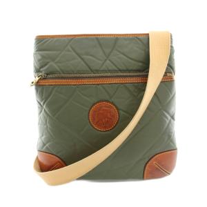 ショルダーバッグ バチュークロス レザー カーキ 茶 ブラウン 071704 /YT