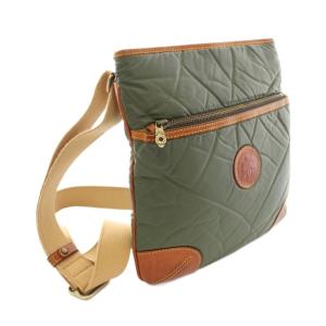 HUNTING WORLD ショルダーバッグ バチュークロス レザー カーキ 茶 ブラウン 071704 /YT