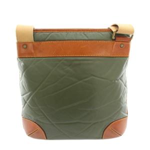 HUNTING WORLD ショルダーバッグ バチュークロス レザー カーキ 茶 ブラウン 071704 /YT