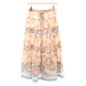 グレースフルローズプリントスカート ピンク A2103FSY651