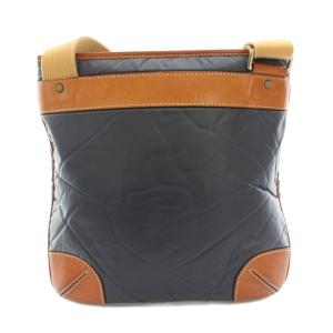 HUNTING WORLD ショルダーバッグ バチュークロス レザー 紺 ネイビー 茶 ブラウン 071901 /YT