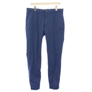 STRETCH SLIM FIT テーパードパンツ スラックス ジップフライ ストレッチ 無地 34/32