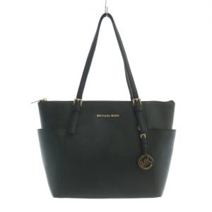 ジェットセットアイテム トートバッグ レザー MKチャーム 黒 ブラック 30F2GTTT8L /KU