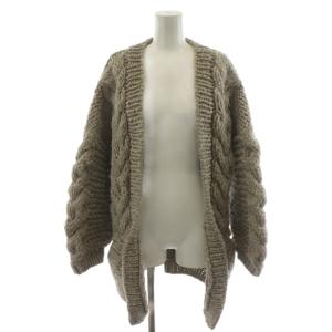 ケーブルハンドニットカーディガン ウール 38 ベージュ 11820518 /AN52