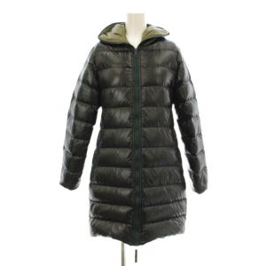 ACE アチェ ダウンコート ロング フード ナイロン 38 黒 ブラック 1140 00-1035R