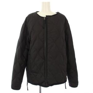 TAION ミリタリー リバーシブル クルーネック ダウンジャケット ノーカラー アウター M 黒 R104BML-1