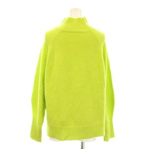 Adam et Rope' ウールクロップドタートルプルオーバー ニット セーター 長袖 ハイネック F 黄緑 GAM-21050