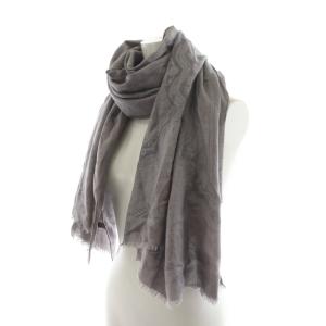 ETRO ストール 総柄 絹 シルク グレー /RR