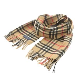 ヴィンテージ ノバチェック マフラー カシミヤ ベージュ ブラック レッド