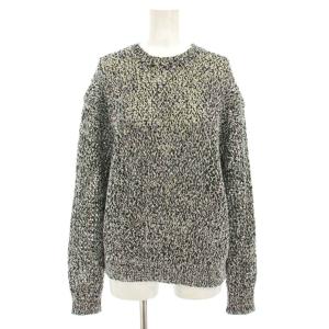 21SS ニット セーター クルーネック 長袖 黒 ブラック 白 ホワイト 3310800141 /YT