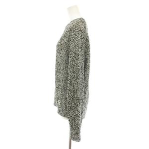 ebure 21SS ニット セーター クルーネック 長袖 黒 ブラック 白 ホワイト 3310800141 /YT