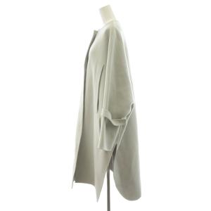 ebure 21AW メルトン ノーカラーコート 36 グレー 3410200105