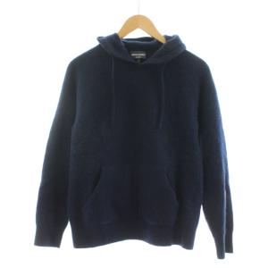 ニットパーカー プルオーバー 長袖 カシミヤ L 紺 ネイビー 3K1MY9 1MF8Z /KU