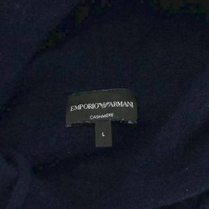 EMPORIO ARMANI ニットパーカー プルオーバー 長袖 カシミヤ L 紺 ネイビー 3K1MY9 1MF8Z /KU