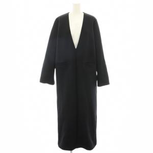23SS バックスリットワンピース ロング Vネック 長袖 F 黒 ブラック GAE-03040-A /YT