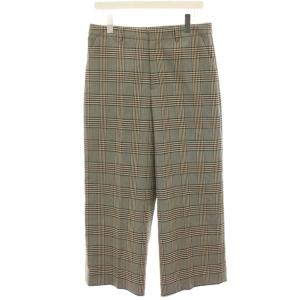 スタイリッシュダブルクロスストレートパンツ チェック 42 ベージュ 153-67302 /HN