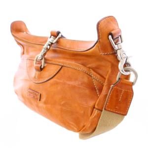 Daniel&Bob STIFFELIO RODI スティッフェリオ ロディ ショルダーバッグ レザー シワ加工 ロゴ 茶 ブラウン