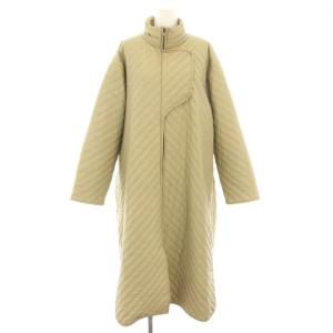 キルティングコート 中綿コート ロング アウター スタンドカラー Free ベージュ UR47-27C010