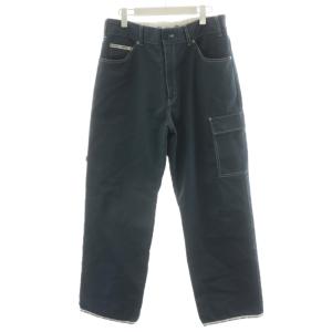 × アヴィレックス AVIREX チノパンツ チノパン ロゴ XL 青 ブルー 224M40AV01 /AN33