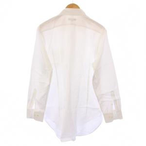 BURBERRY LONDON ボタンダウンシャツ カジュアル 長袖 レギュラーカラー ストライプ柄 ロゴ 刺繍 ワンカラー LL 白